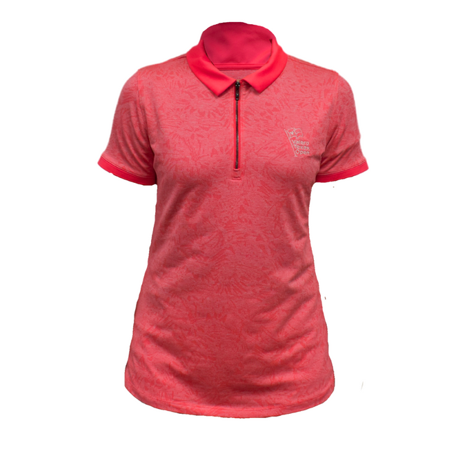 Under Armor Neon Pink Zip Polo